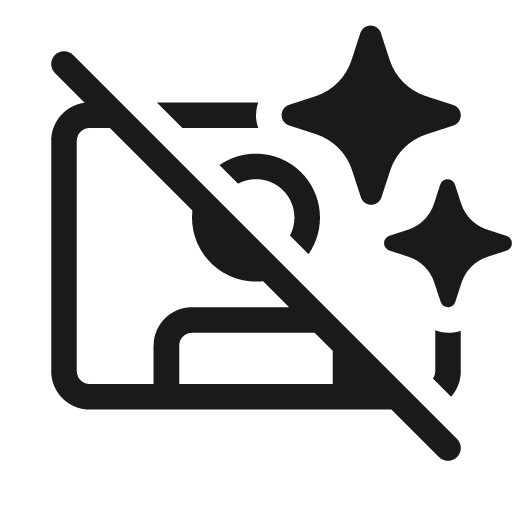 Video person sparkle off 20 regular icon, solid style, from Fluent UI System Icons