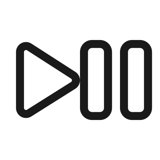 Video play pause 20 regular icon, solid style, from Fluent UI System Icons
