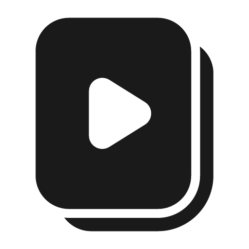 Video short multiple 28 filled icon, filled style, from Fluent UI System Icons