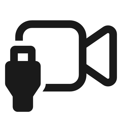 Video usb 24 regular icon, solid style, from Fluent UI System Icons