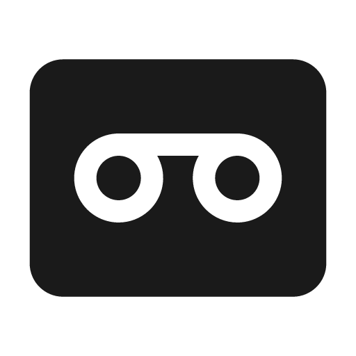 Voicemail 24 filled icon, filled style, from Fluent UI System Icons