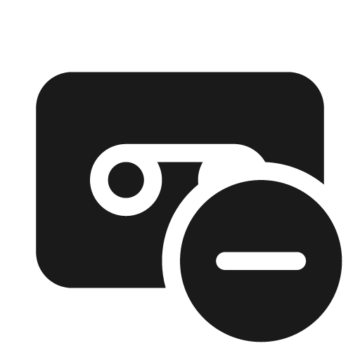 Voicemail subtract 20 filled icon, filled style, from Fluent UI System Icons