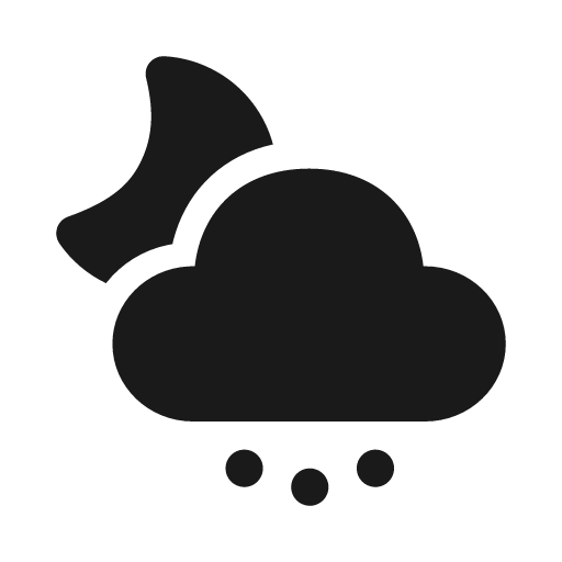 Weather hail night 20 filled icon, filled style, from Fluent UI System Icons