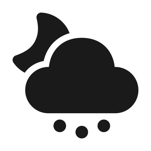 Weather hail night 24 filled icon, filled style, from Fluent UI System Icons