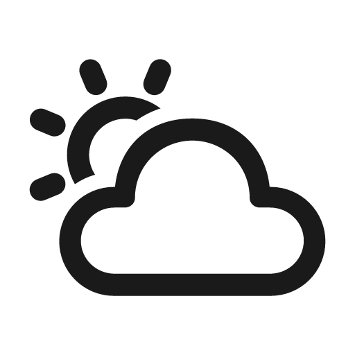 Weather partly cloudy day 24 regular icon, solid style, from Fluent UI System Icons