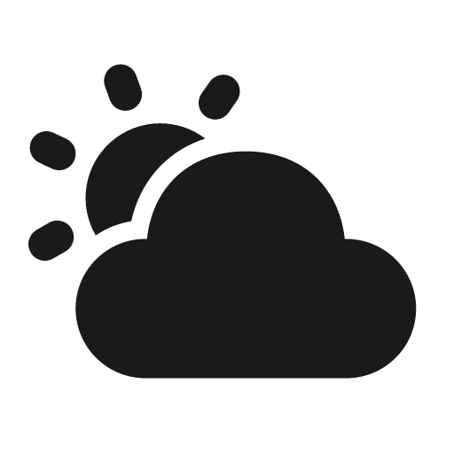 Weather partly cloudy day 48 filled icon, filled style, from Fluent UI System Icons