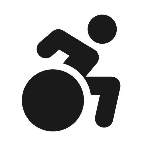 Wheelchair access 20 filled icon, filled style, from Fluent UI System Icons