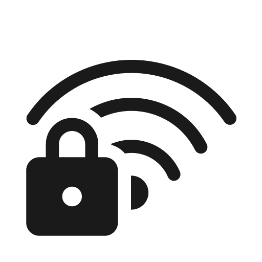 Wifi lock 20 regular icon, solid style, from Fluent UI System Icons