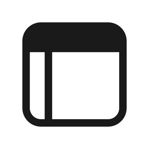 Window column one fourth left focus top 20 filled icon, filled style, from Fluent UI System Icons