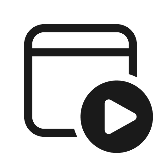 Window play 20 regular icon, solid style, from Fluent UI System Icons
