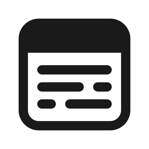 Window text 24 filled icon, filled style, from Fluent UI System Icons