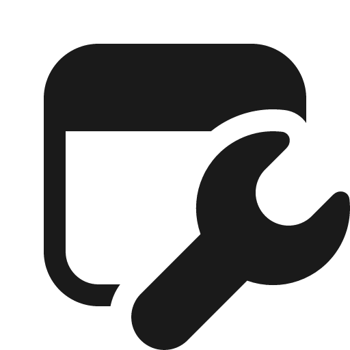 Window wrench 16 filled icon, filled style, from Fluent UI System Icons