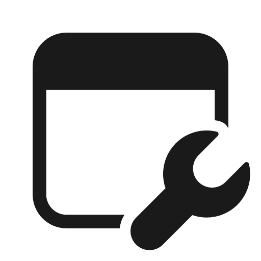 Window wrench 48 filled icon, filled style, from Fluent UI System Icons