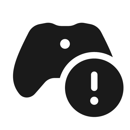 Xbox controller error 20 filled icon, filled style, from Fluent UI System Icons