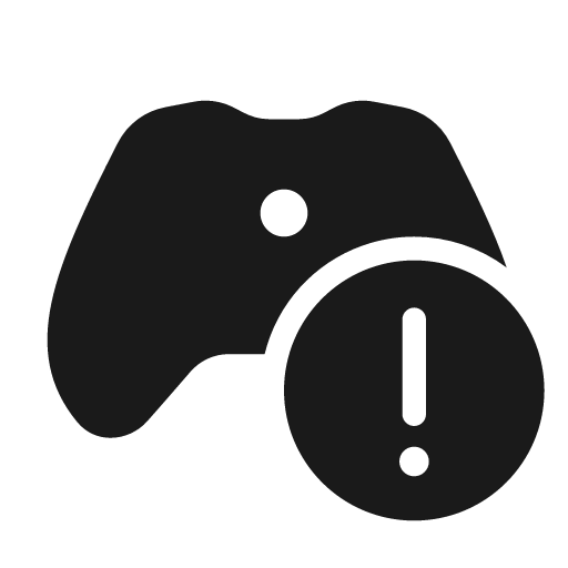 Xbox controller error 24 filled icon, filled style, from Fluent UI System Icons