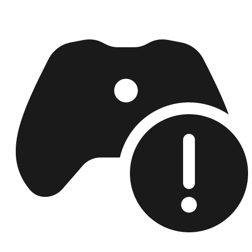 Xbox controller error 32 filled icon, filled style, from Fluent UI System Icons