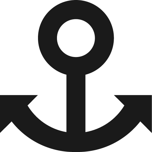 Anchor icon, solid style, from Fontisto