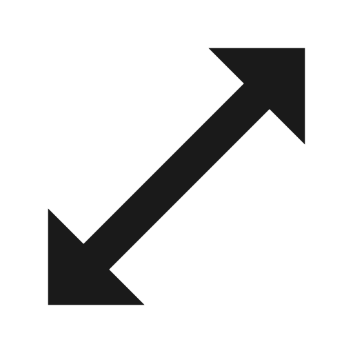 Arrow resize icon, solid style, from Fontisto