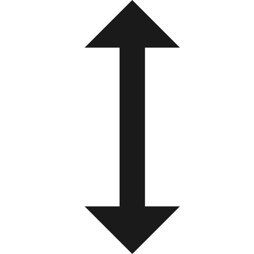 Arrow v icon, solid style, from Fontisto