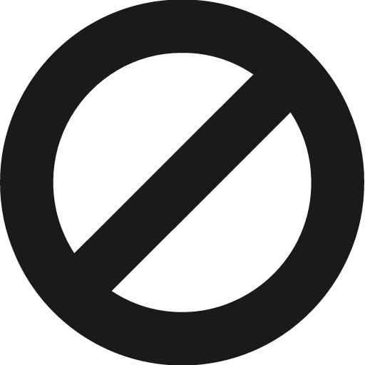 Ban icon, solid style, from Fontisto