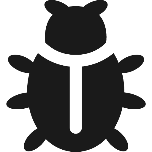Bug icon, solid style, from Fontisto
