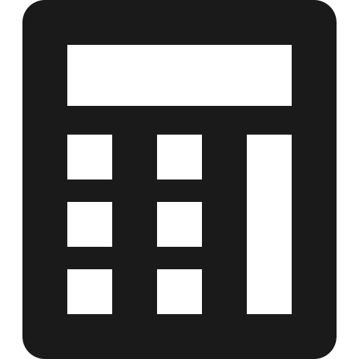 Calculator icon, solid style, from Fontisto