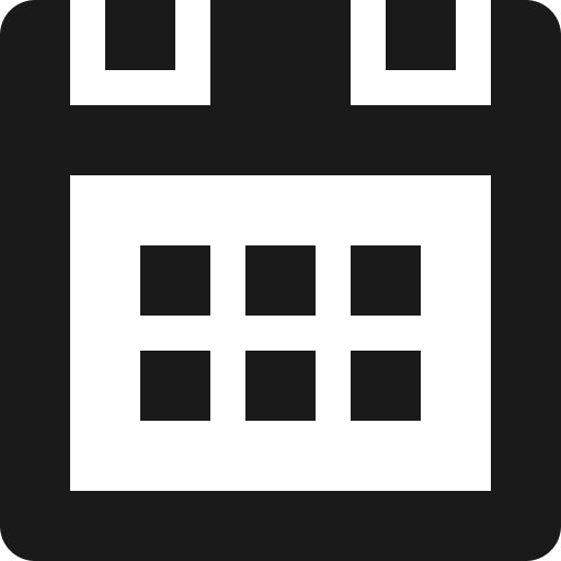 Calendar icon, solid style, from Fontisto