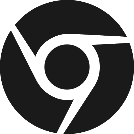 Chrome icon, solid style, from Fontisto