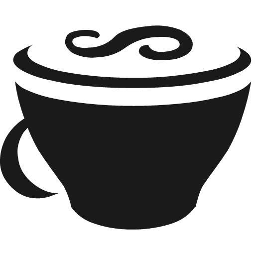 Coffeescript icon, solid style, from Fontisto