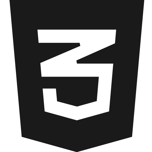 Css3 icon, solid style, from Fontisto