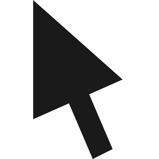 Cursor icon, solid style, from Fontisto