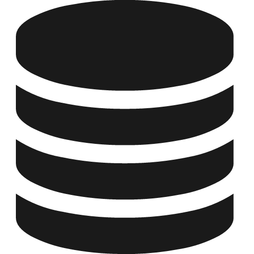 Database icon, solid style, from Fontisto