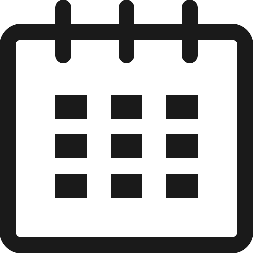 Date icon, solid style, from Fontisto