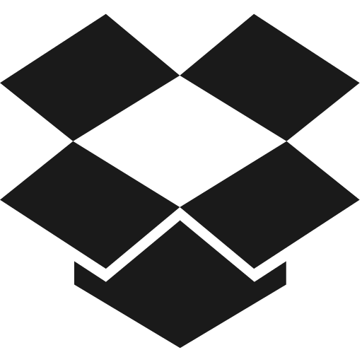 Dropbox icon, solid style, from Fontisto