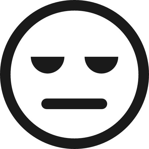 Expressionless icon, solid style, from Fontisto