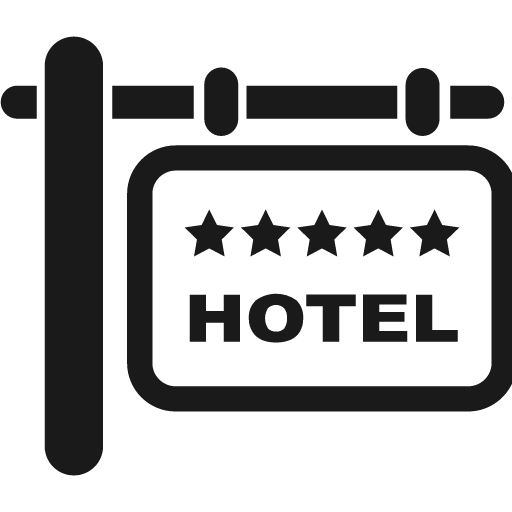 Hotel alt icon, solid style, from Fontisto