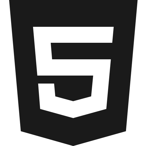 Html5 icon, solid style, from Fontisto