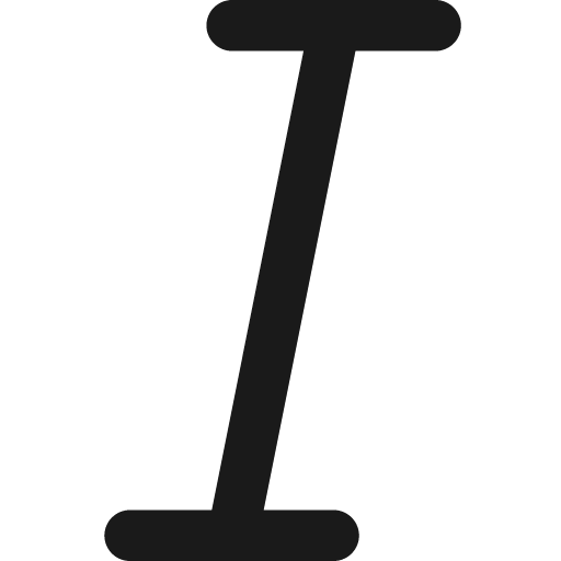 Italic icon, solid style, from Fontisto