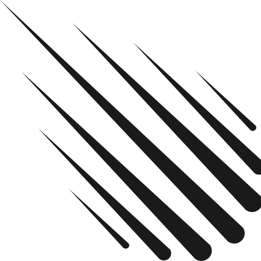 Meteor icon, solid style, from Fontisto