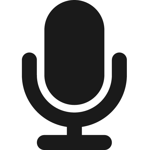 Mic icon, solid style, from Fontisto
