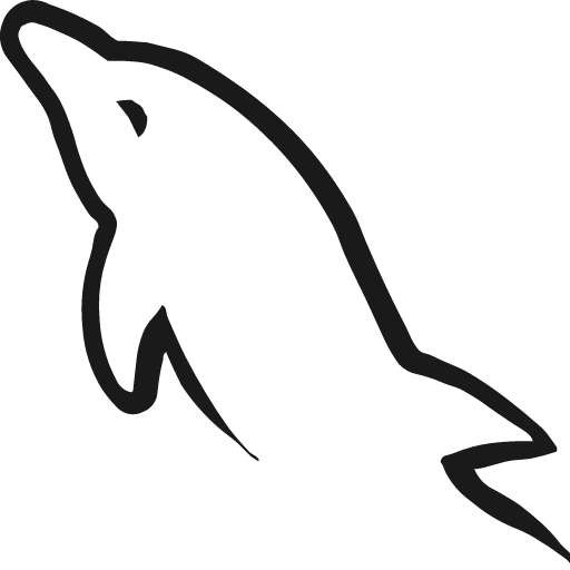 Mysql icon, solid style, from Fontisto