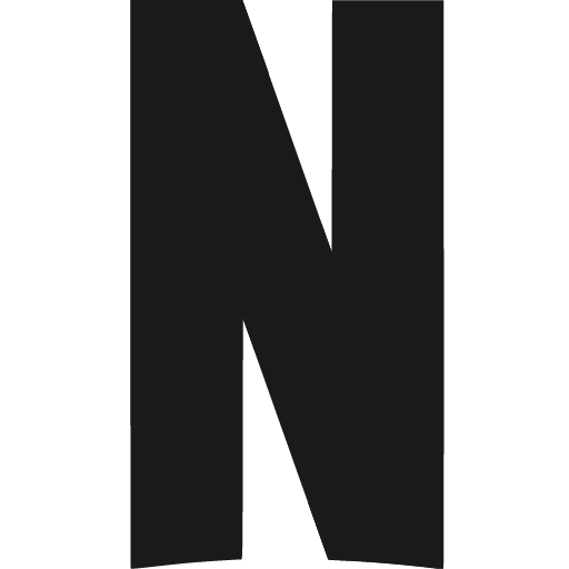 Netflix icon, solid style, from Fontisto