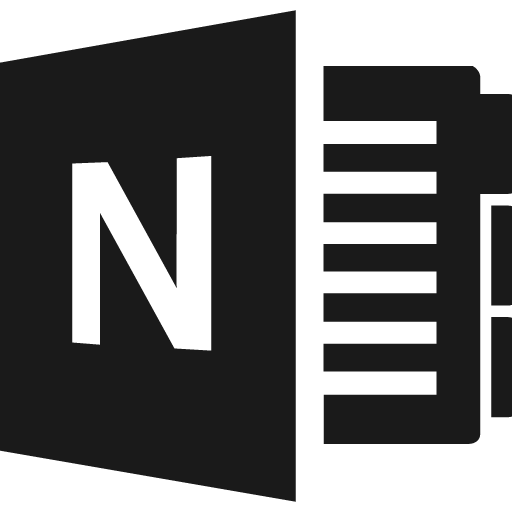 Onenote icon, solid style, from Fontisto