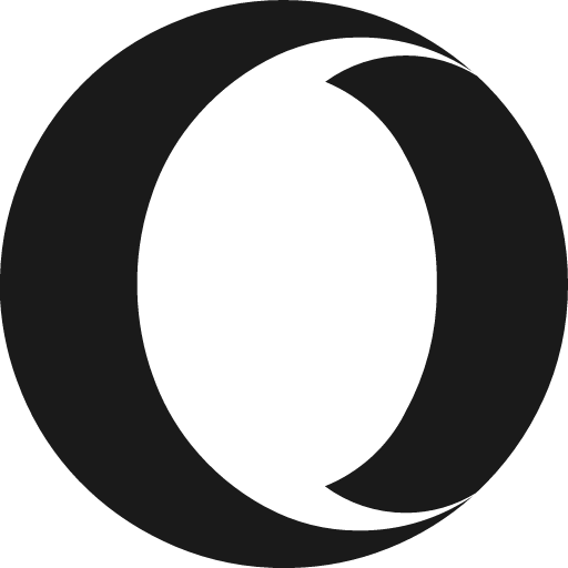 Opera icon, solid style, from Fontisto