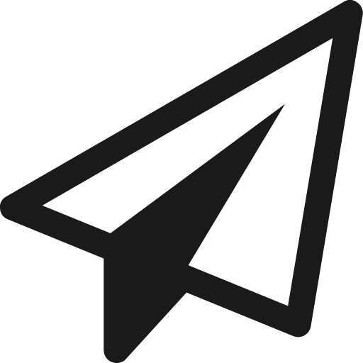 Paper plane icon, solid style, from Fontisto