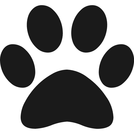 Paw icon, solid style, from Fontisto