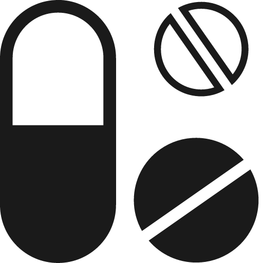 Pills icon, solid style, from Fontisto