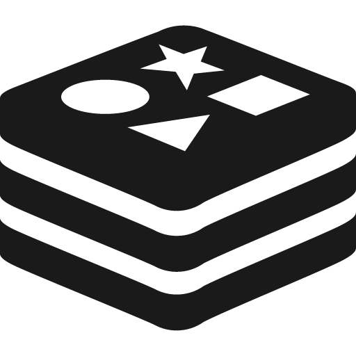 Redis icon, solid style, from Fontisto