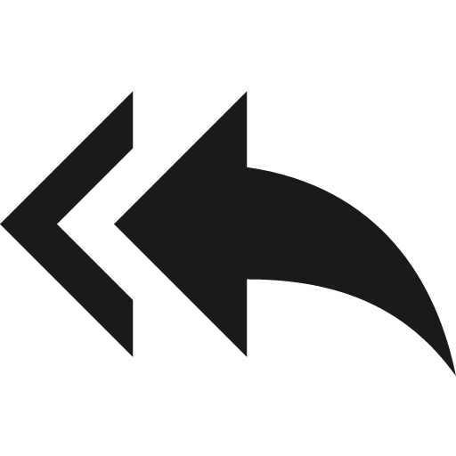 Reply icon, solid style, from Fontisto