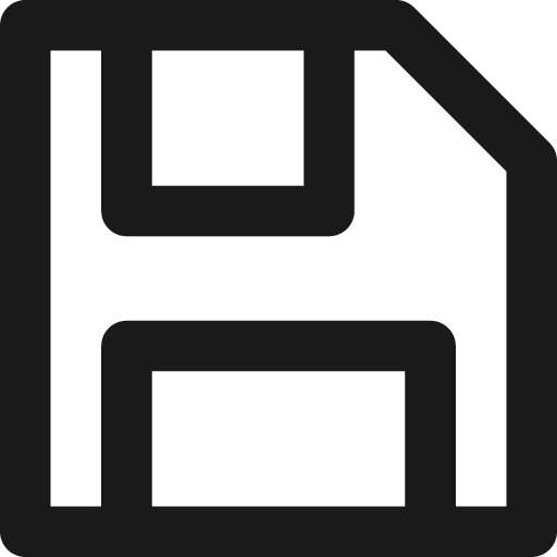 Save icon, solid style, from Fontisto
